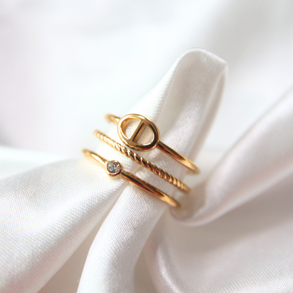 Bague dorée marine - LOVINA