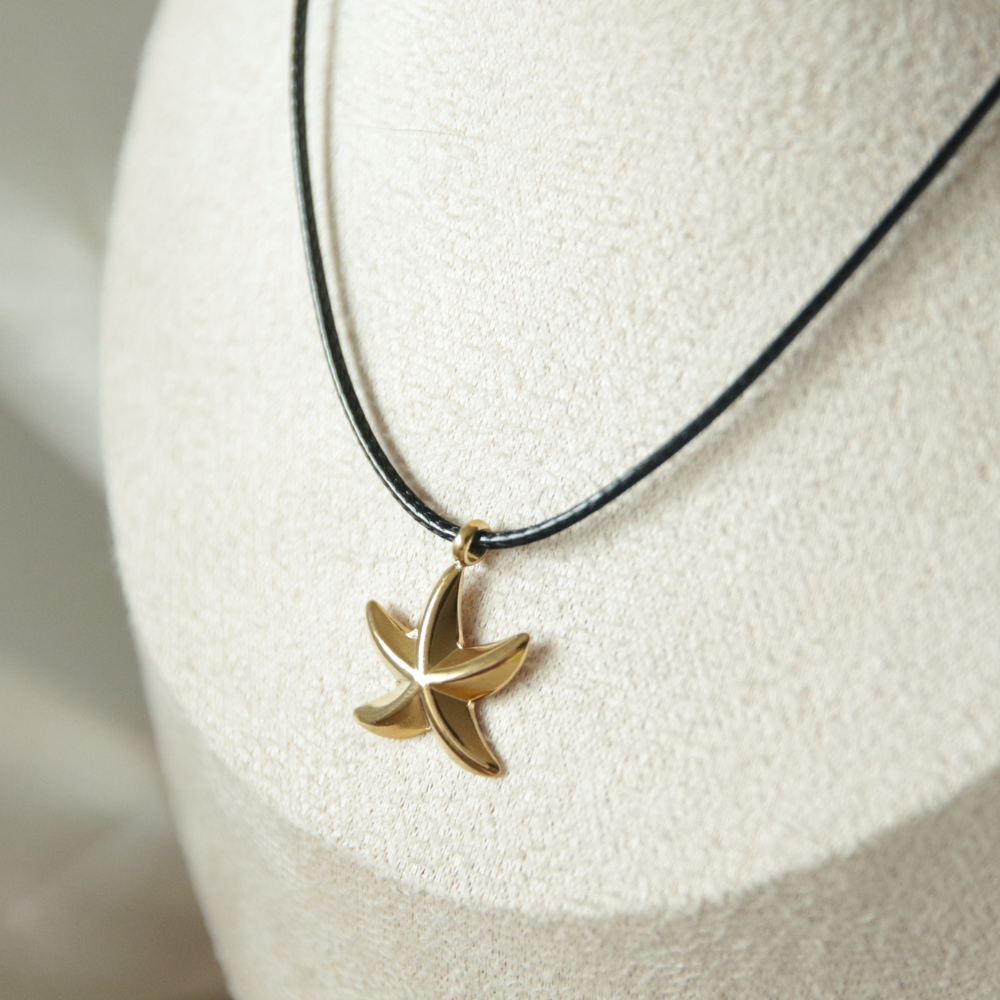 Collier cordon étoile de mer - motif