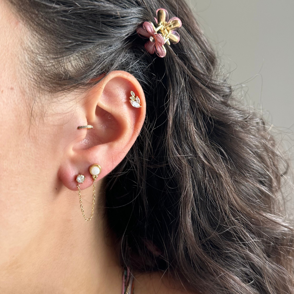 Mono boucle perle et strass