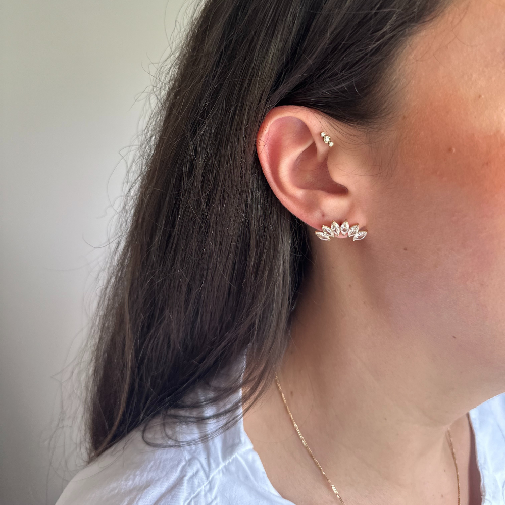 Piercing strass diadème
