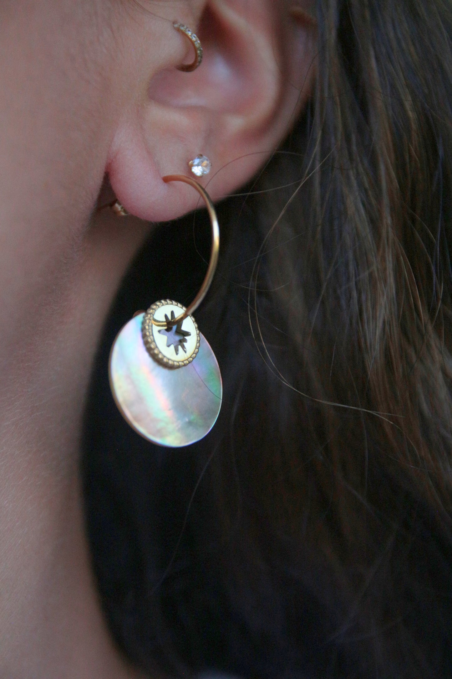 Boucles d'oreilles nacre - ORA