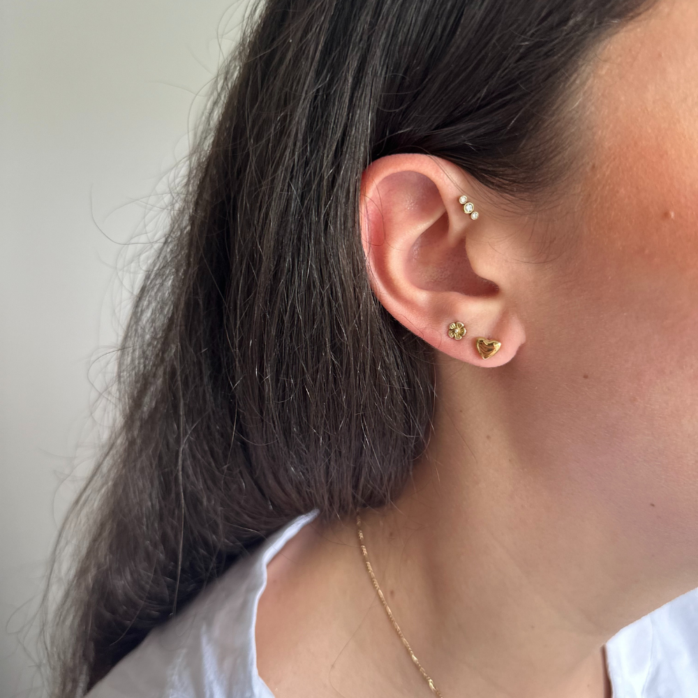 Piercing mono puce coeur