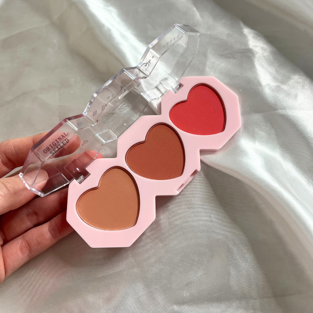 Palette blushs mattes coeurs