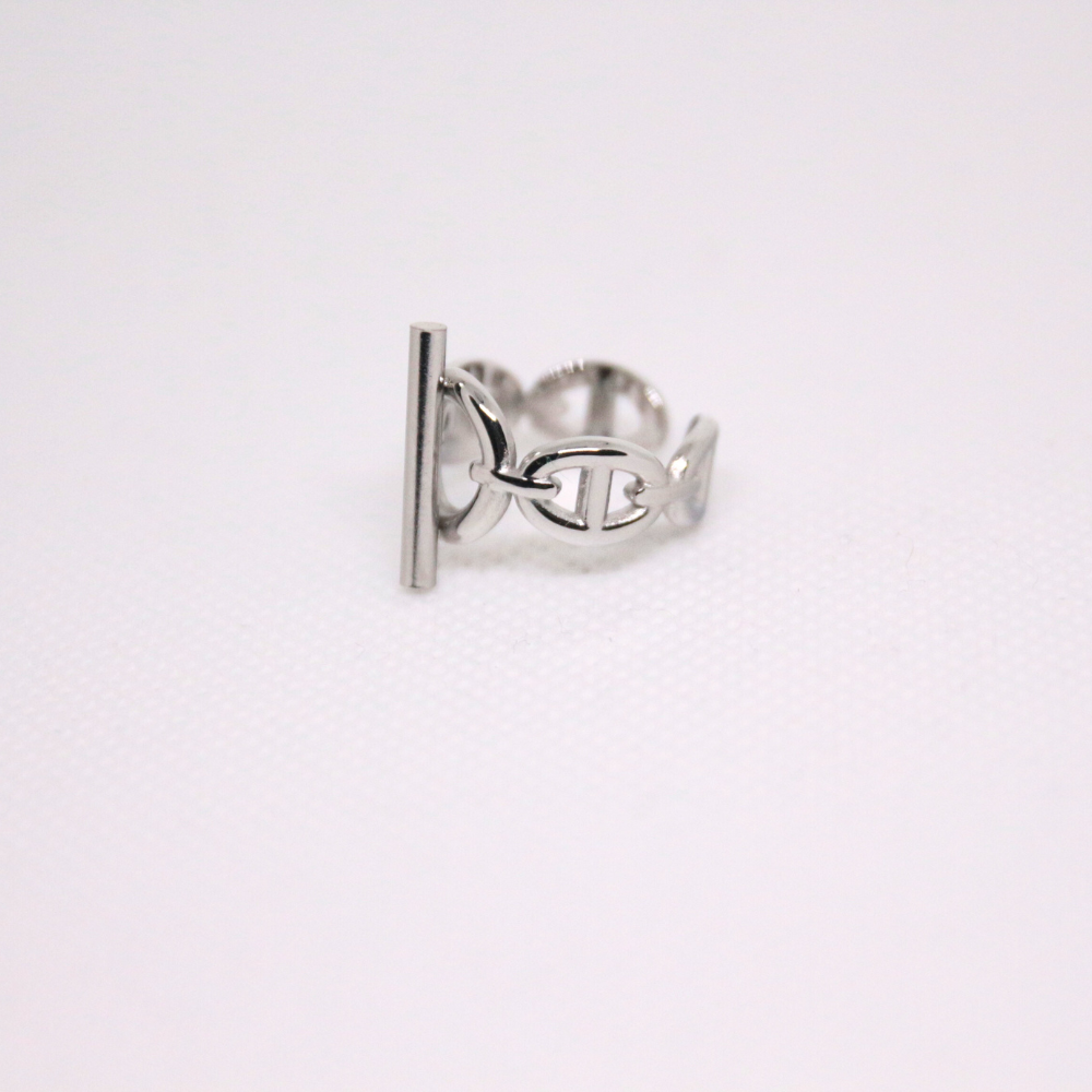 Bague maille marine argentée - MARINA