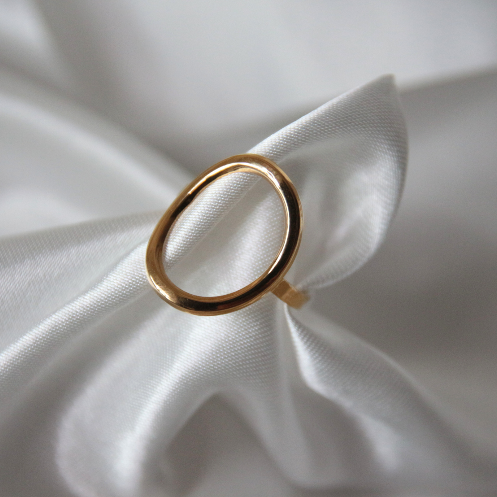 Bague cercle dorée ou argenté
