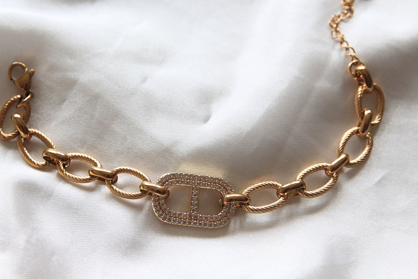 Bracelet maille marine strass - LIVIA