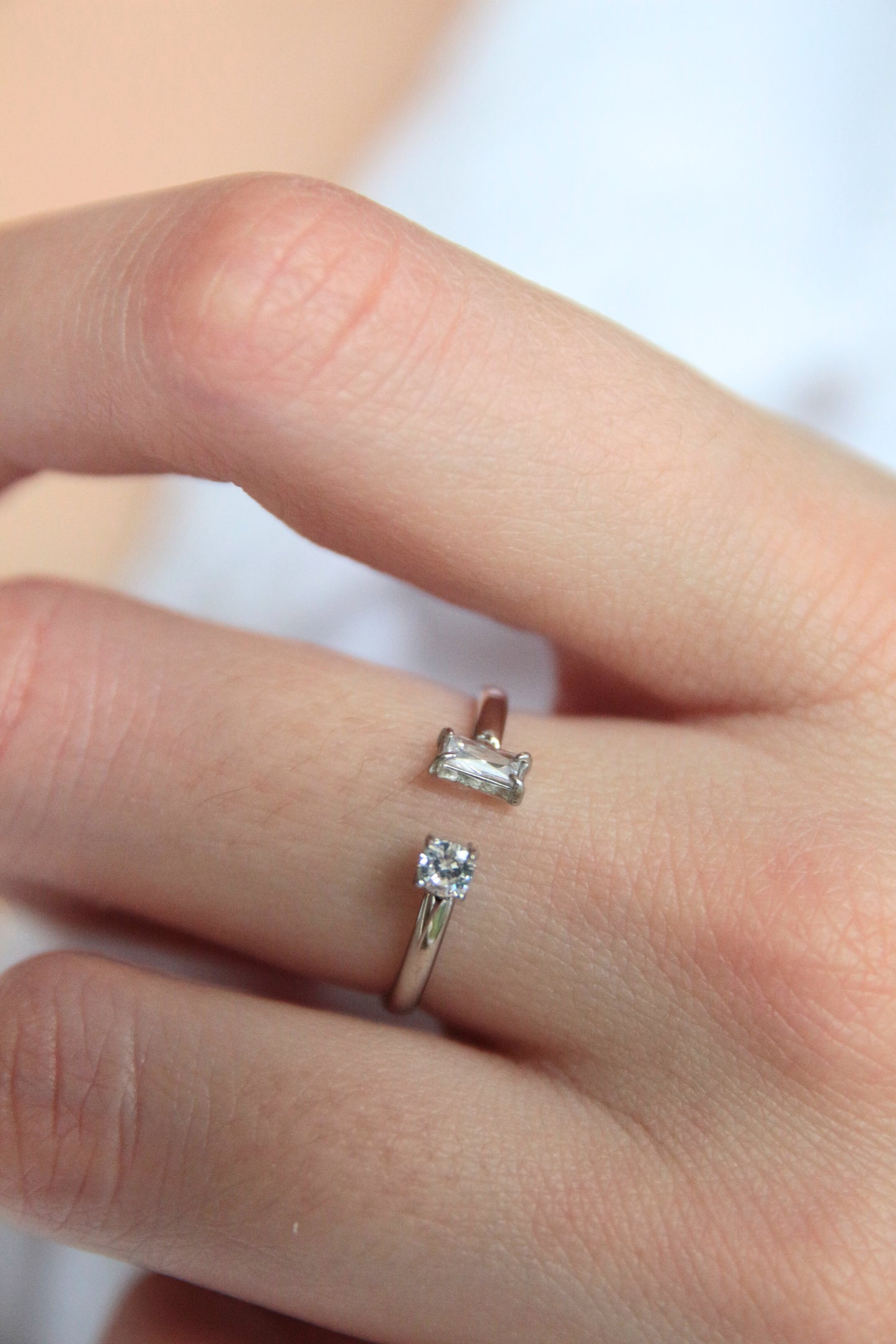 Bague ouverte strass