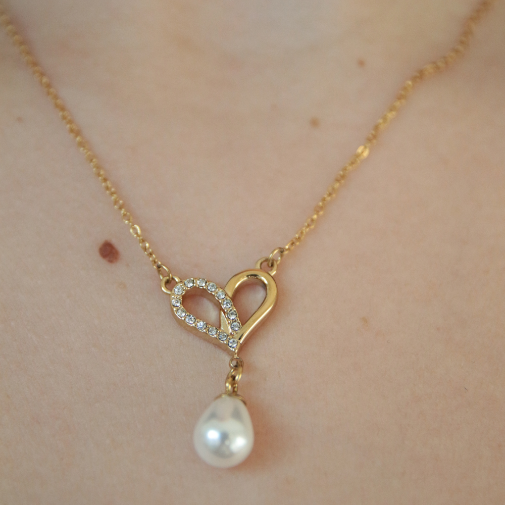 Collier coeur et perle - PERLA