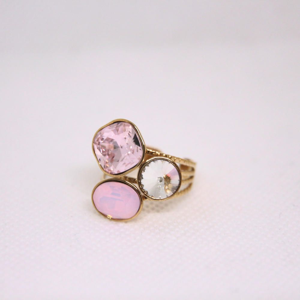 Bague cristaux rose - MALIA