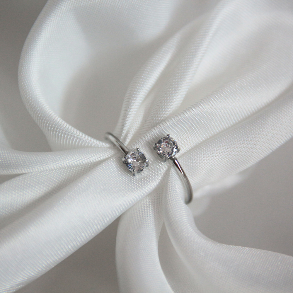 Bague double strass - Théa