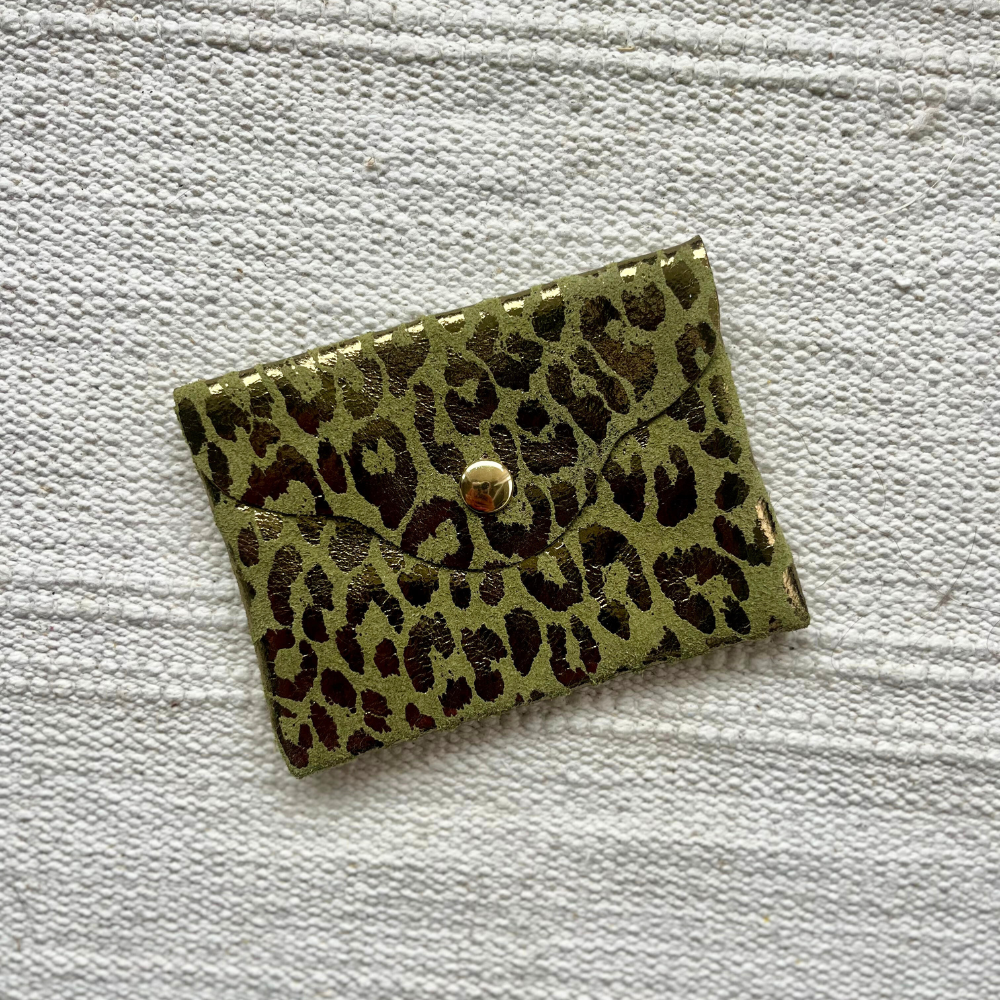 Porte-cartes cuir léopard - GRAND FORMAT