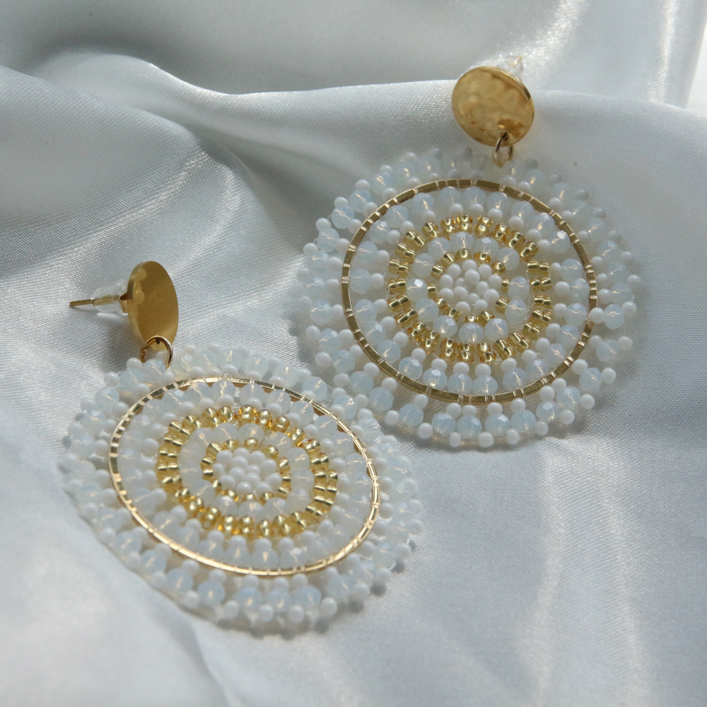 Boucles d'oreilles pendantes perles - Océane