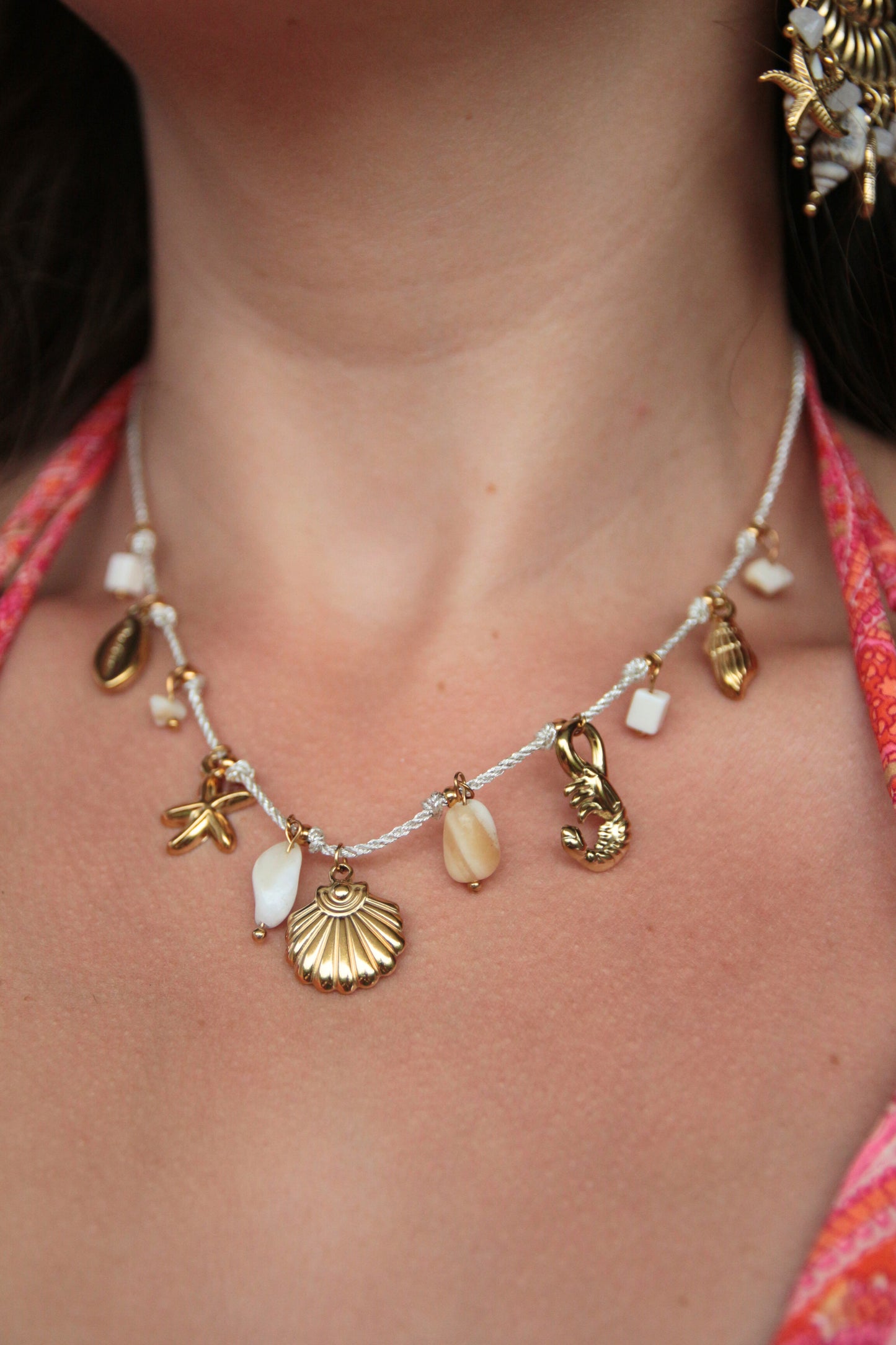 Collier cordon breloques - OHANA