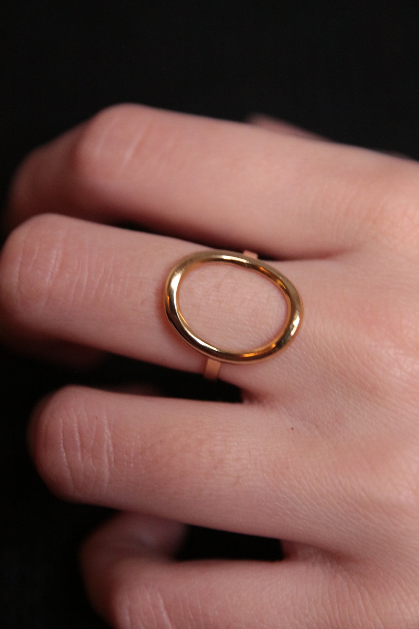 Bague cercle dorée ou argenté