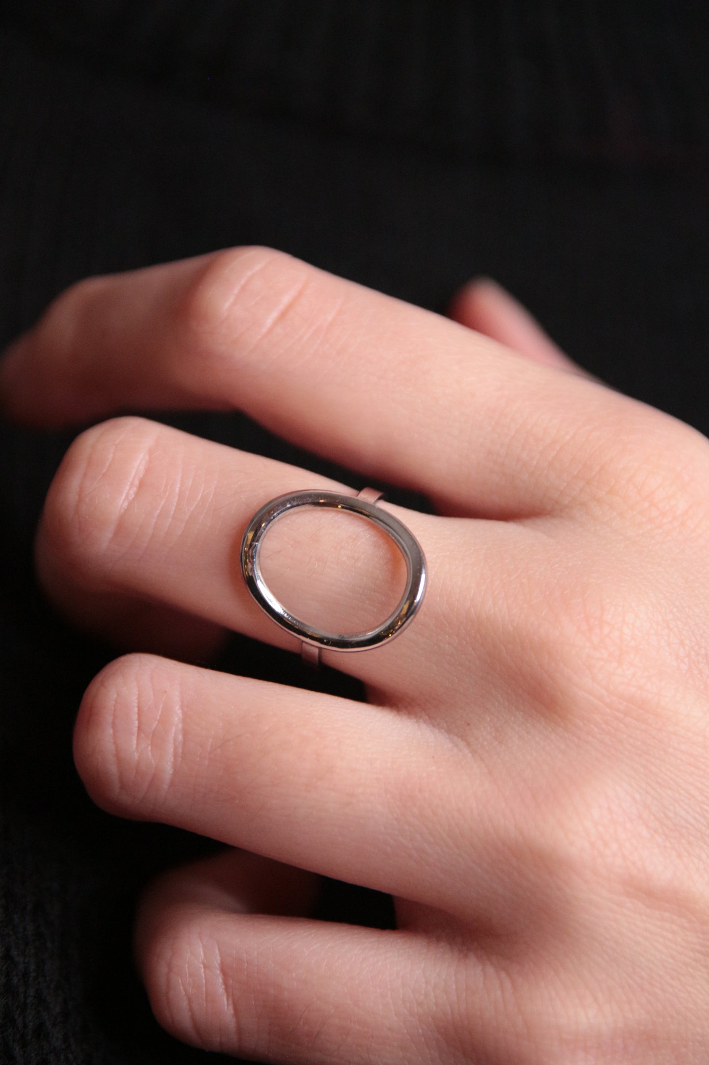 Bague cercle dorée ou argenté