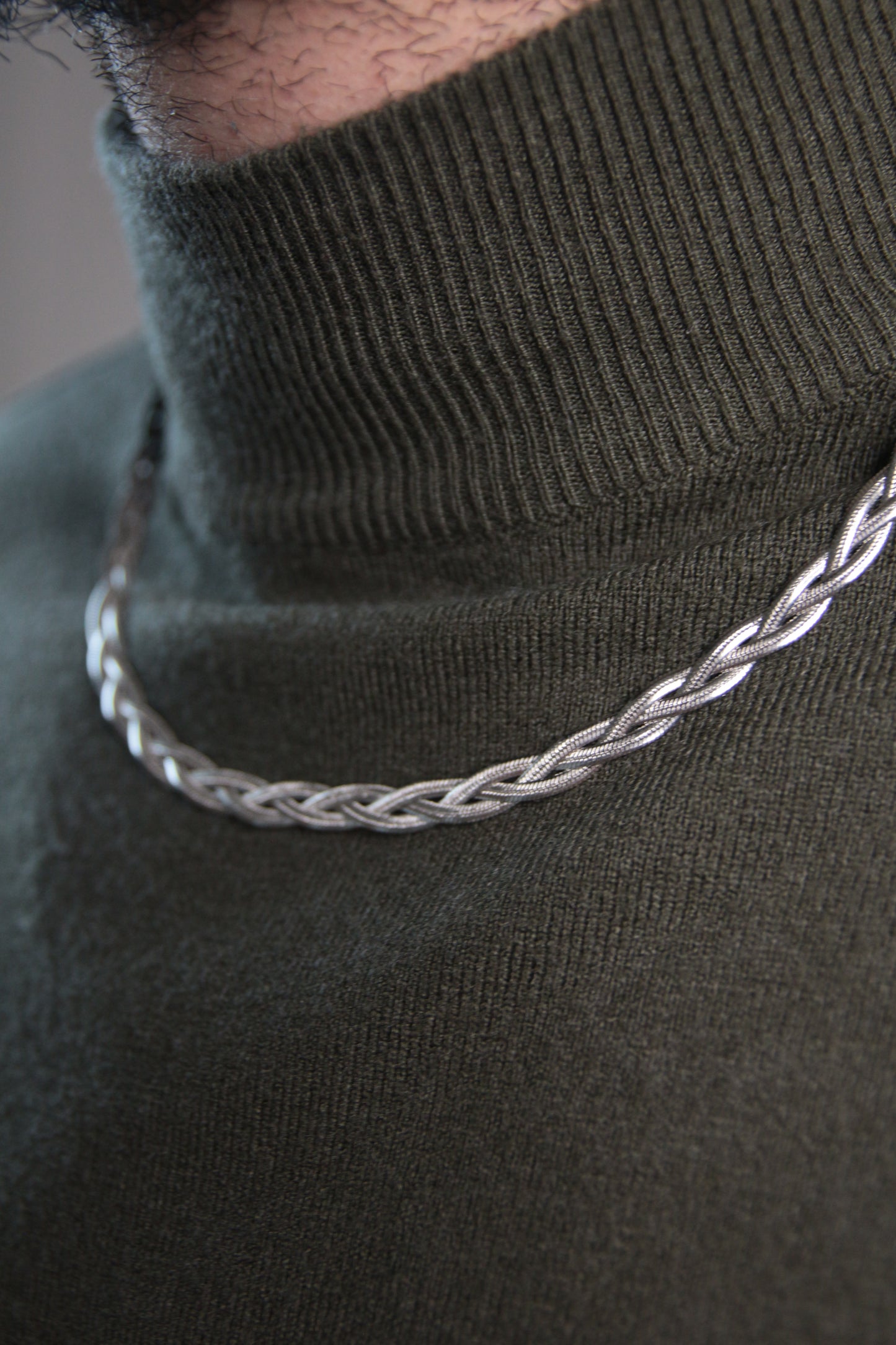 Collier homme tressé - TRAVY