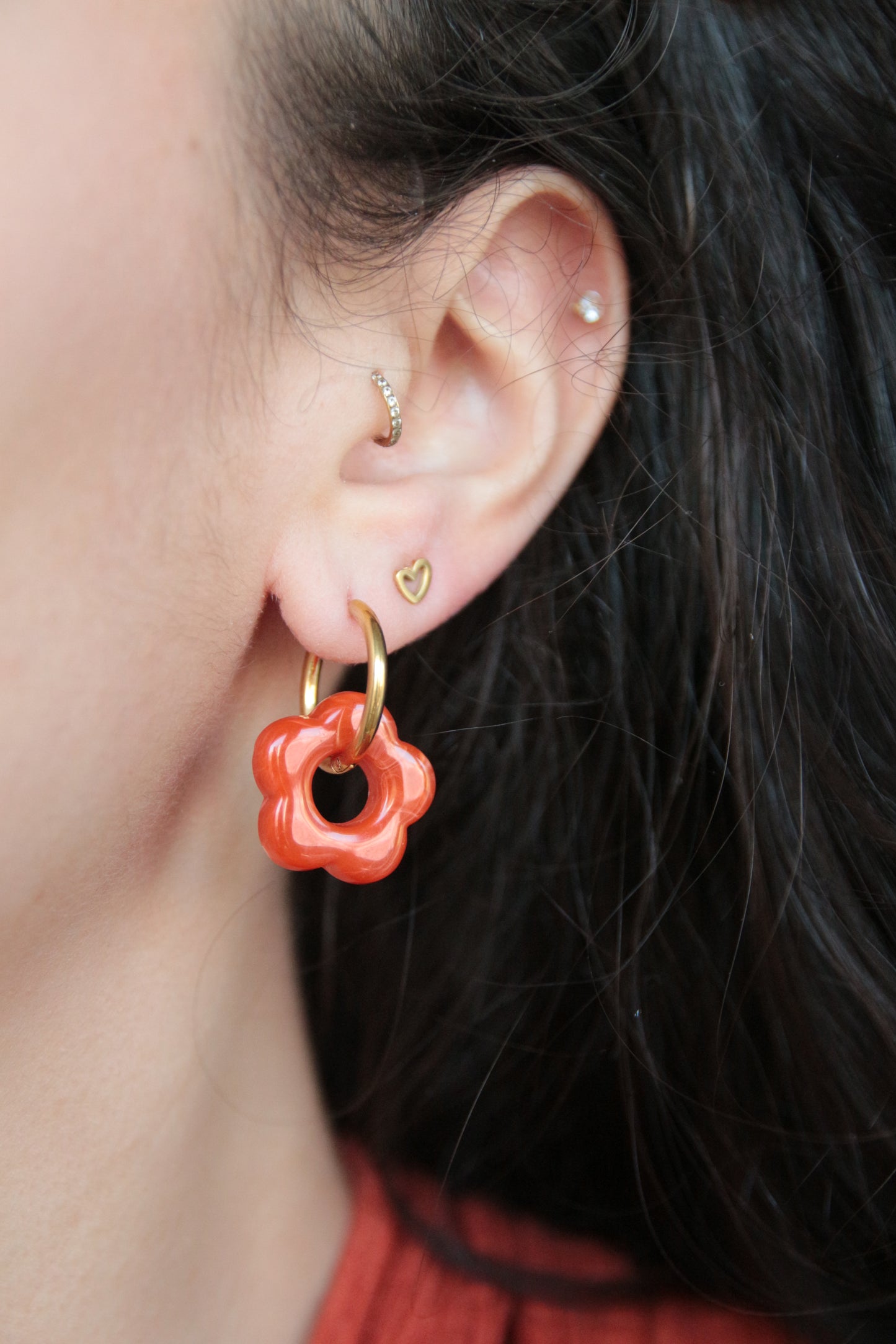 Boucles d'oreilles Terracotta - FLORE