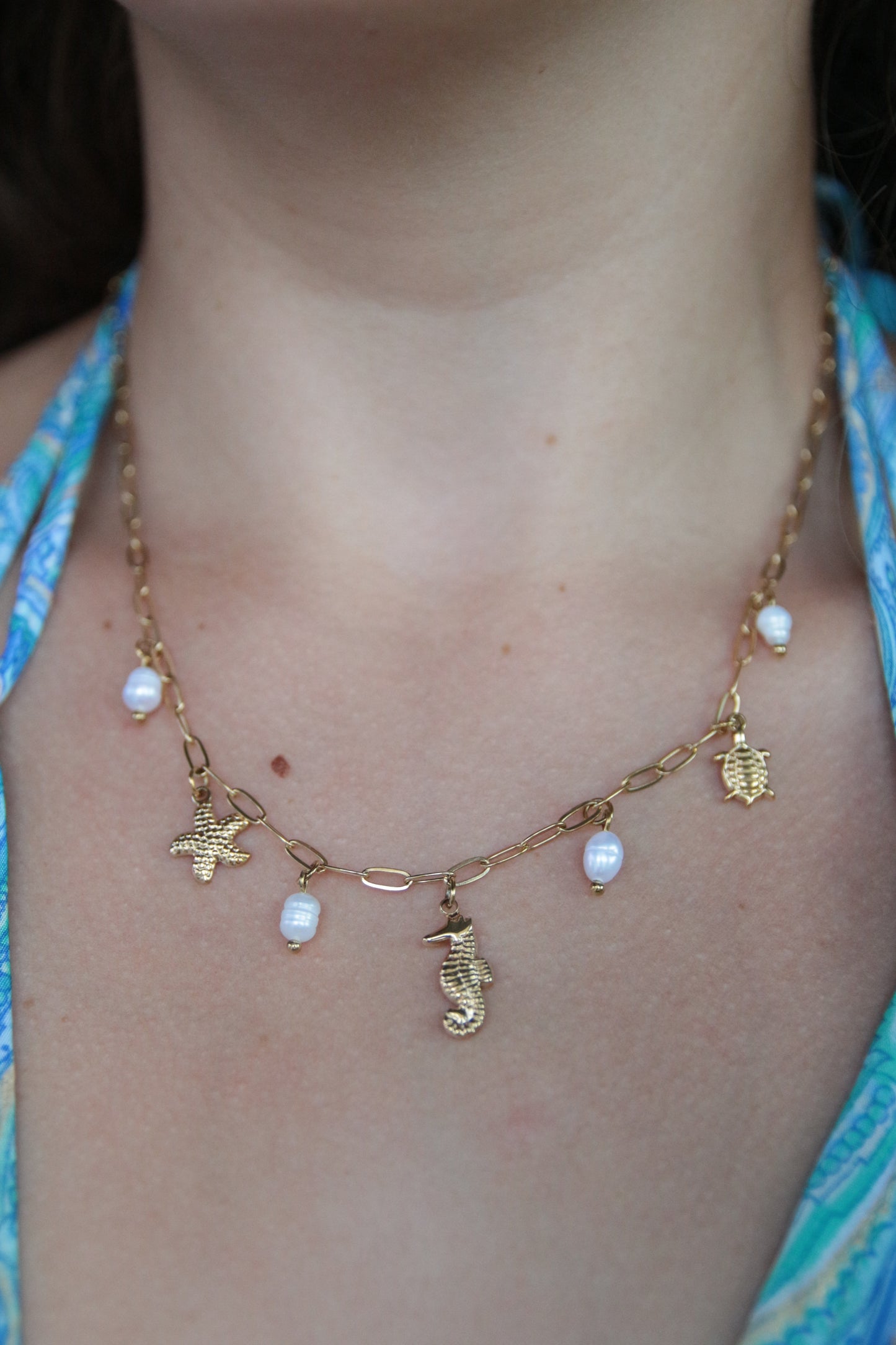 Collier breloques doré - KAHONI