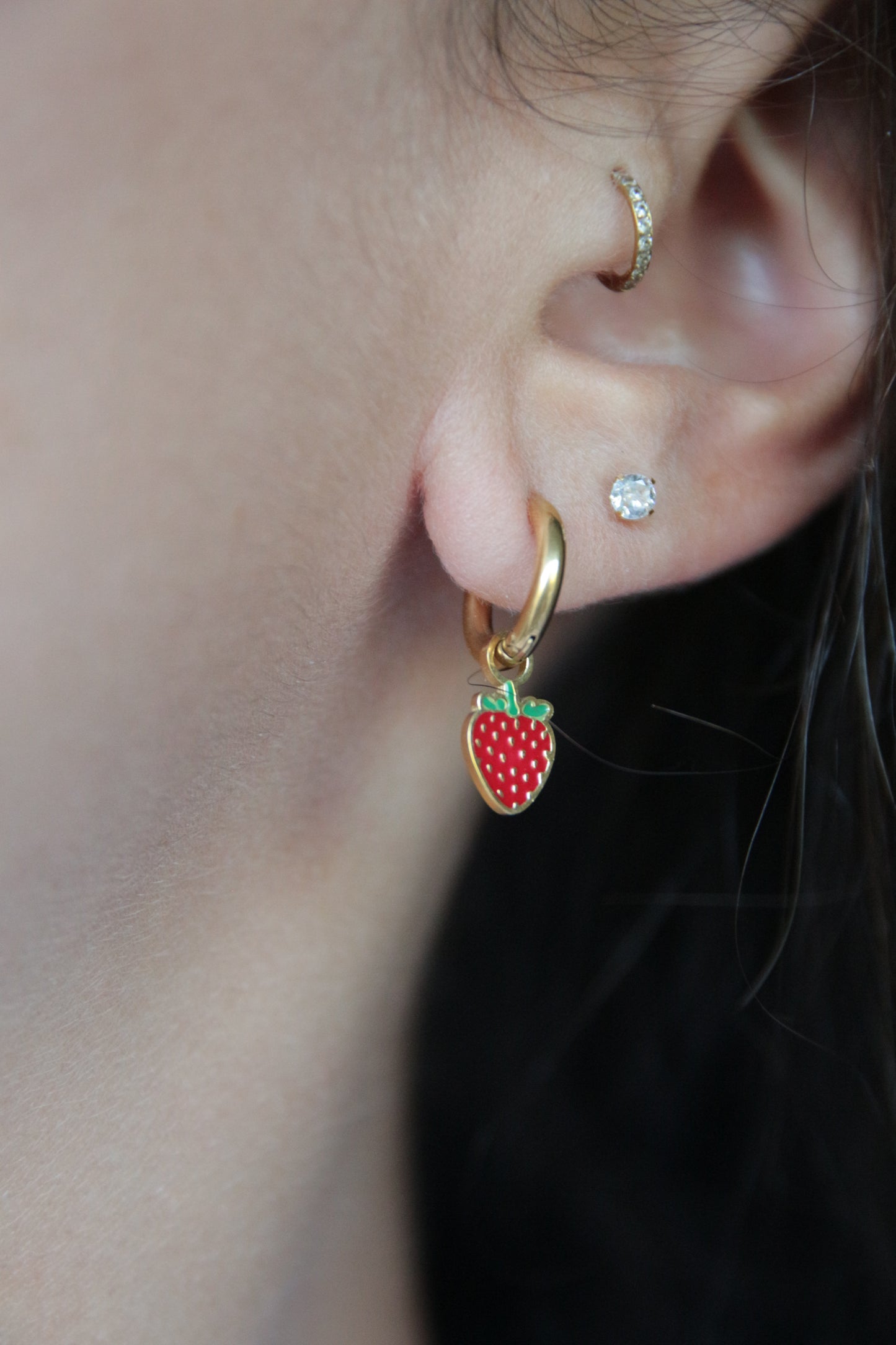 Boucles d'oreilles fraises