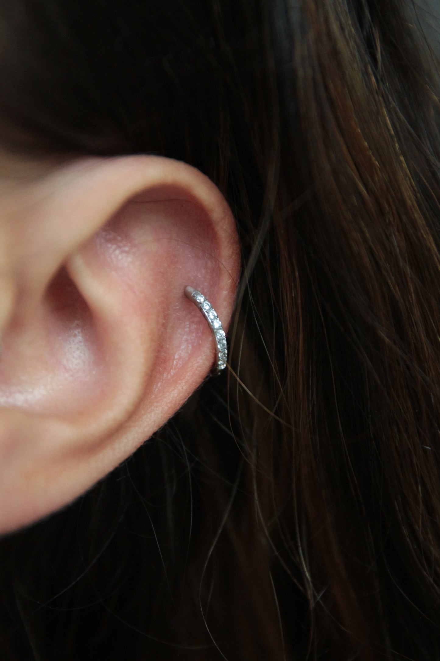 Piercing anneau helix 10mm argenté