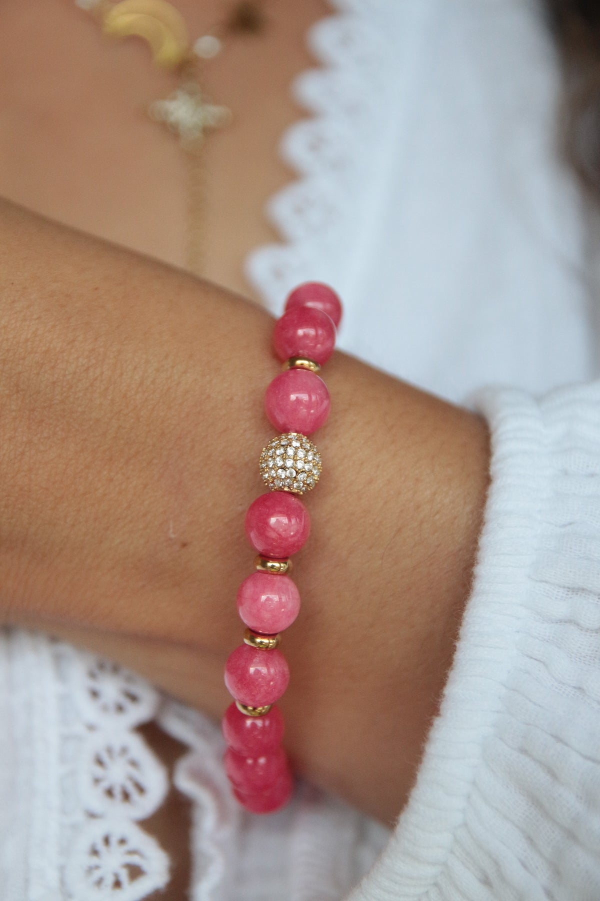Bracelet pierres naturelles - RHODONITE