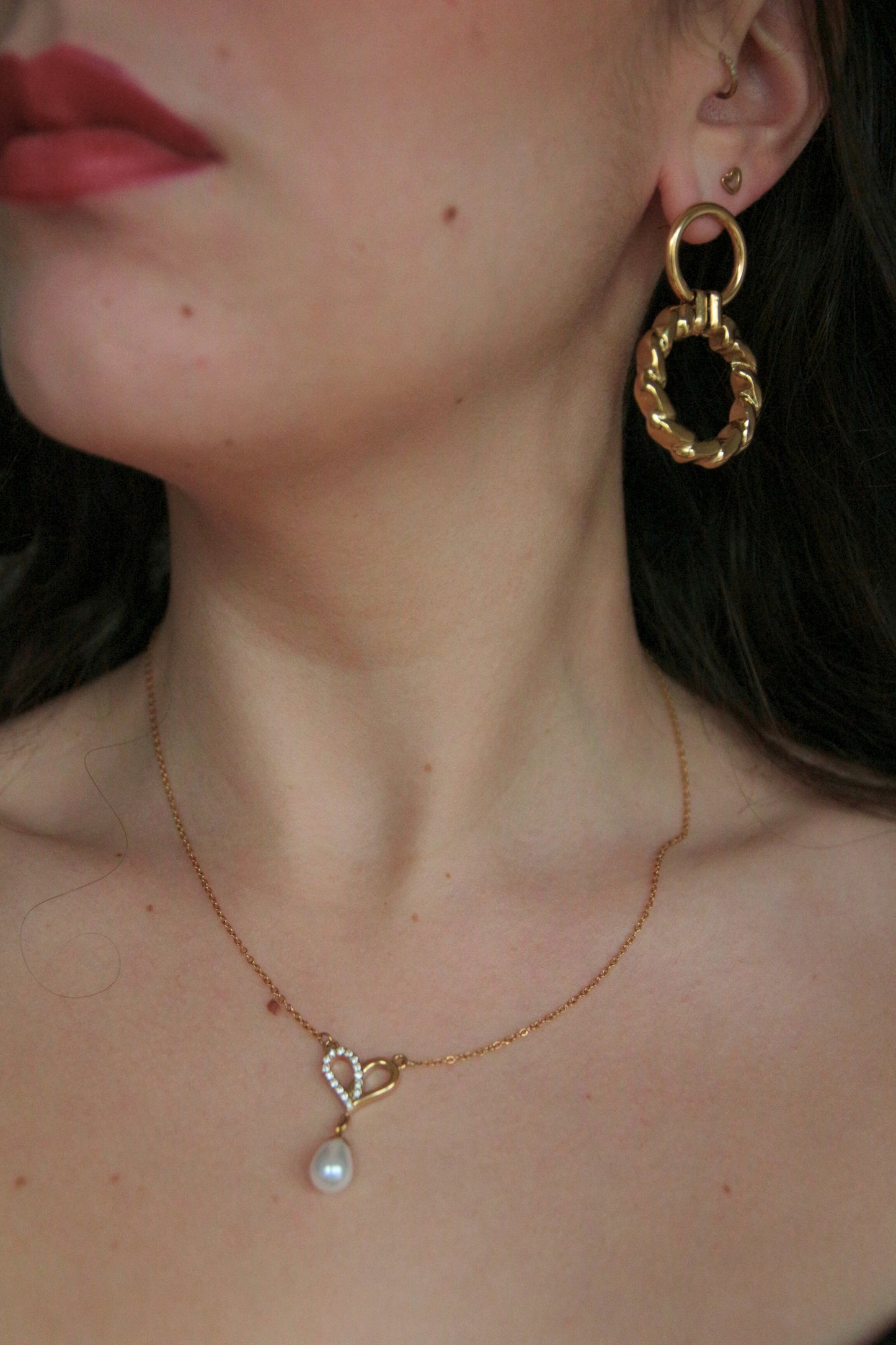 Boucles d'oreilles double anneau - GABRIELLE