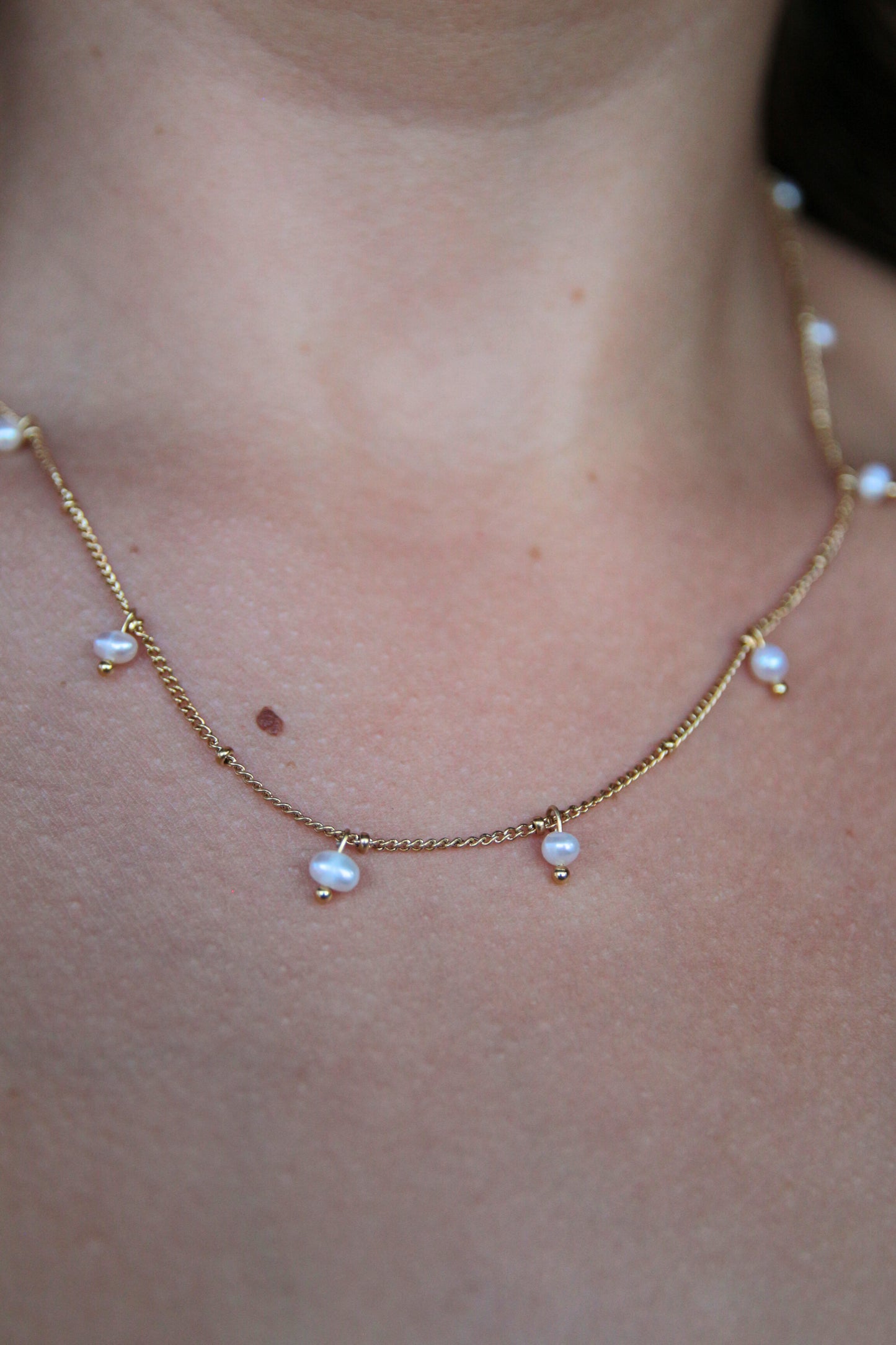 Collier doré perles eau douce - PERLINA