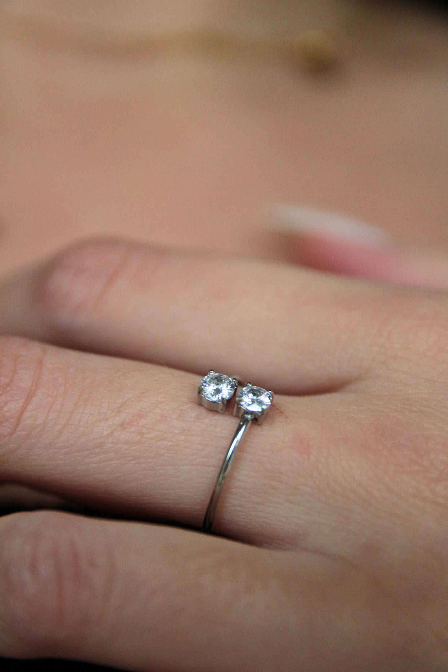 Bague double strass - Théa