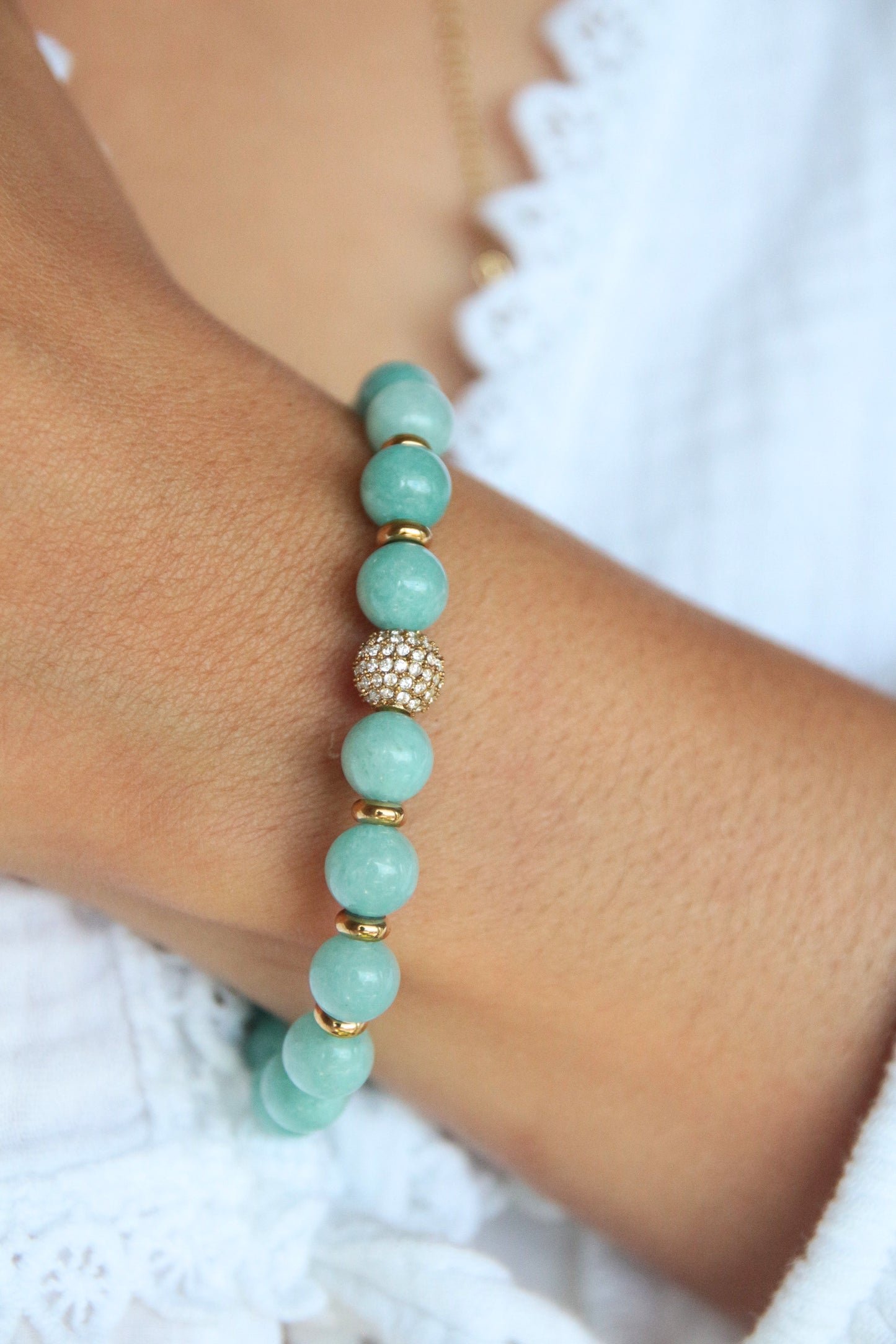 Bracelet pierres naturelles - AIGUE MARINE