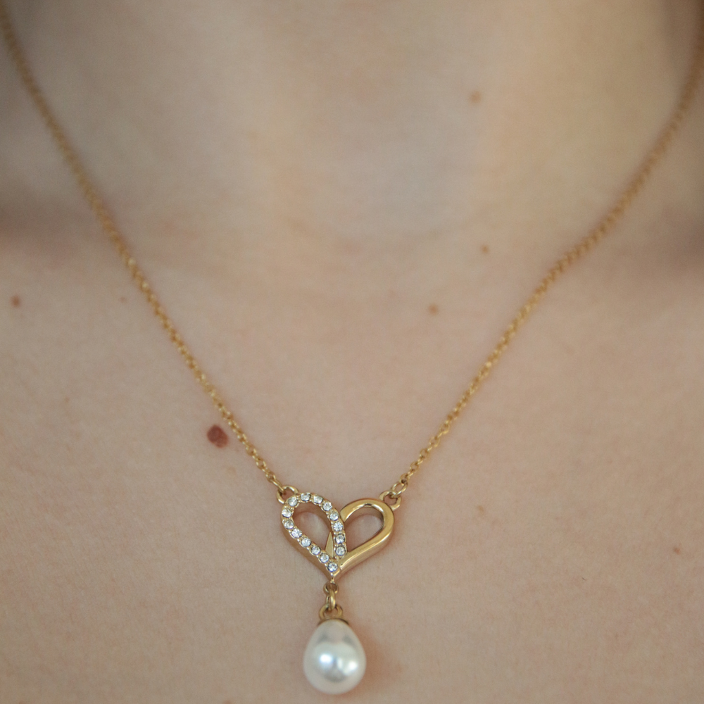 Collier coeur et perle - PERLA