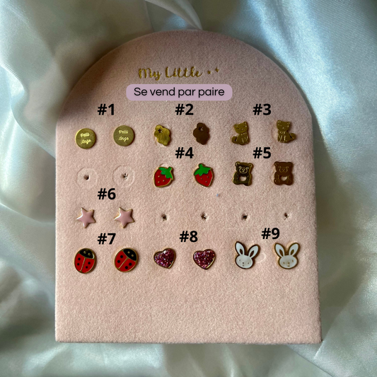Boucles d'oreilles enfants - Puces