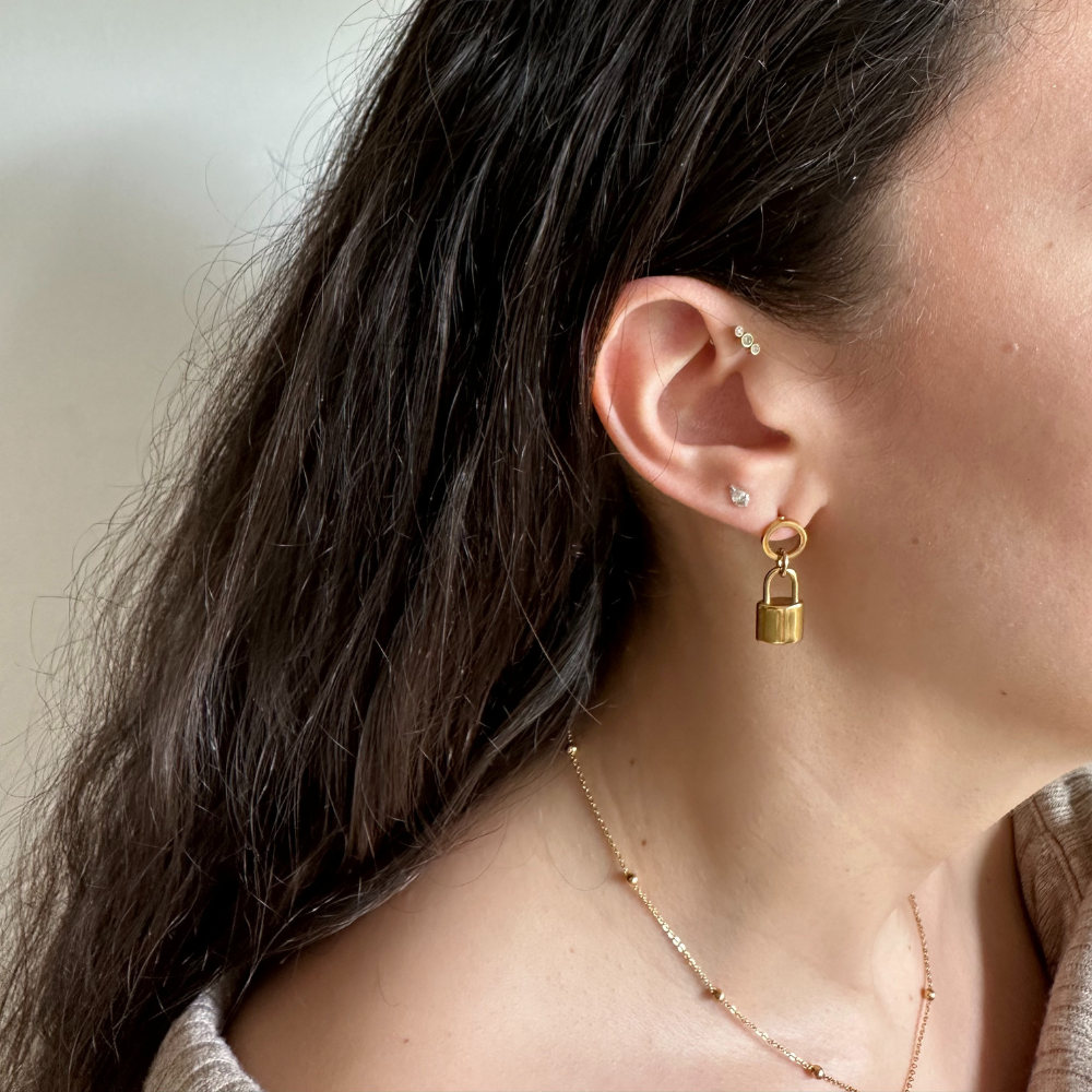 Boucles d'oreilles cadenas - Lockie