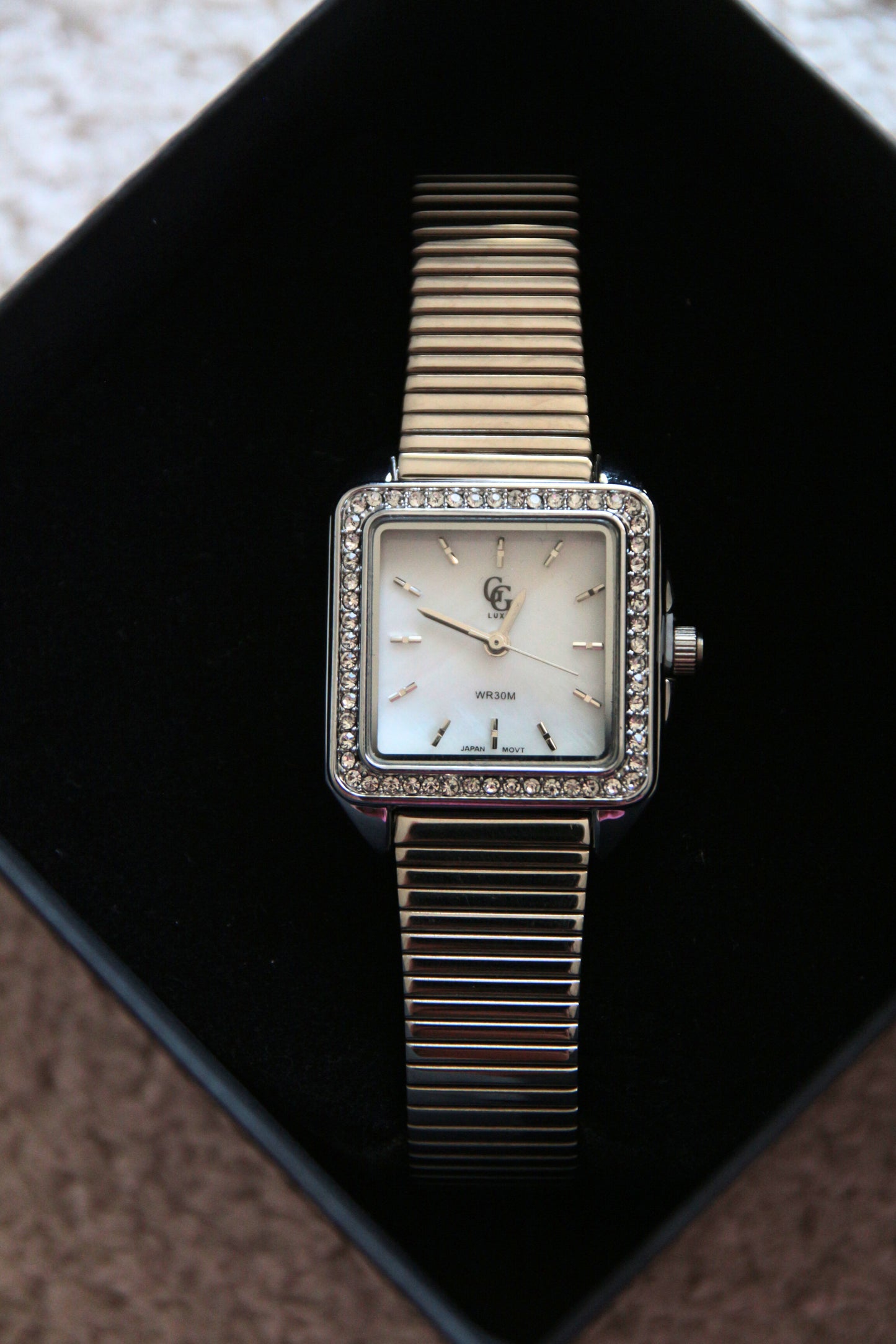 Montre argentée femme carrée - MINA