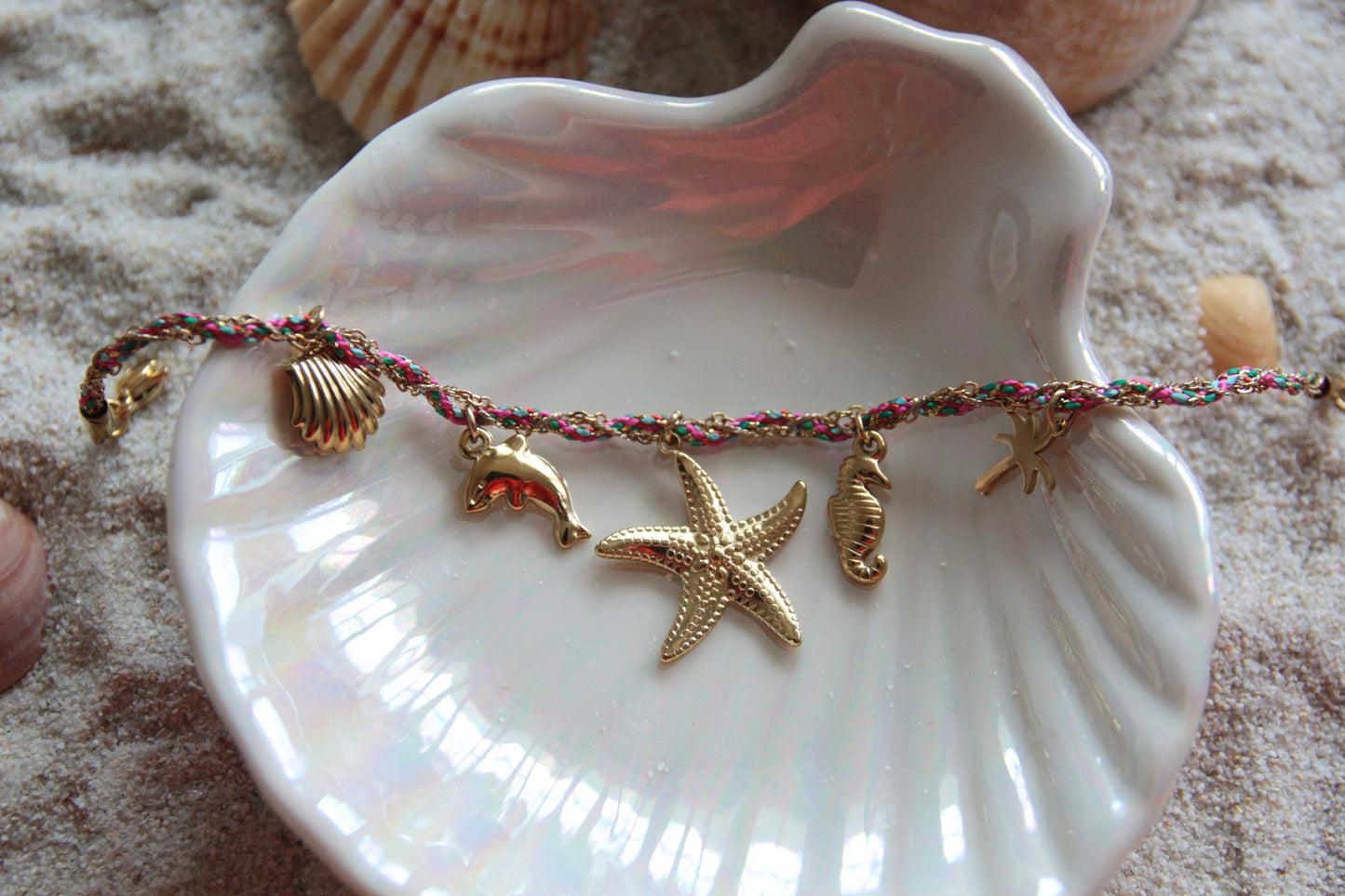 Bracelet cordon rose doré - IBIZA