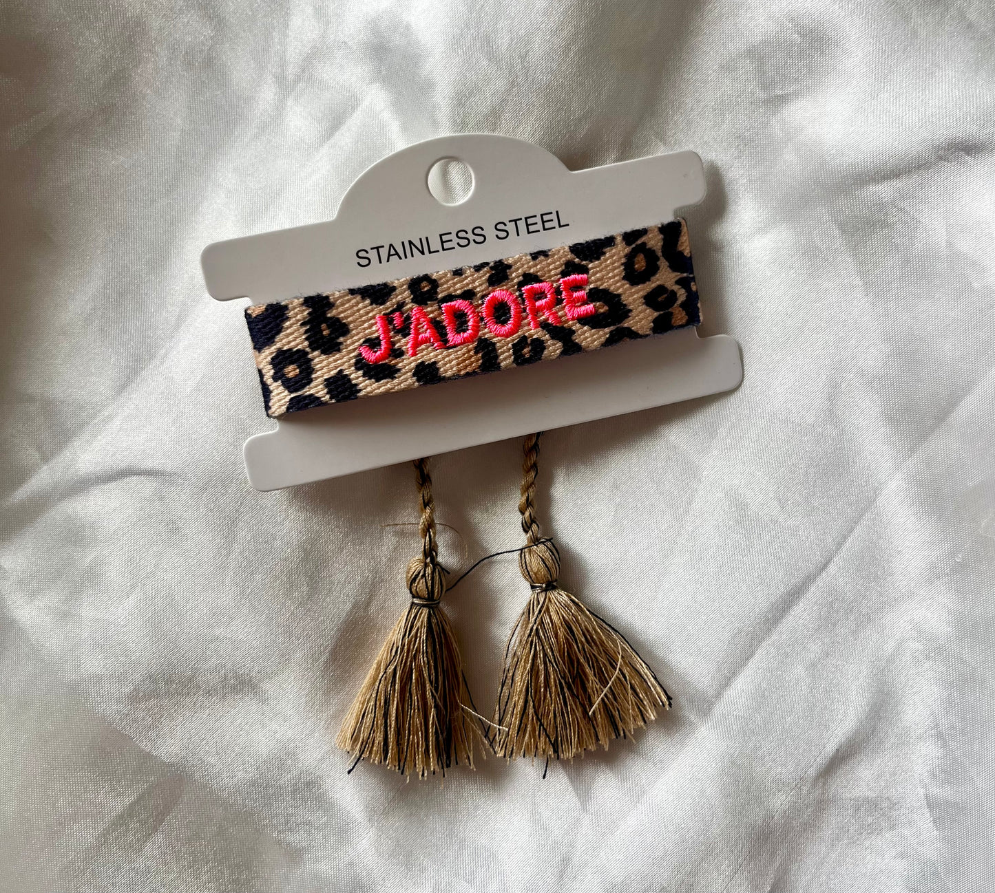 Bracelet tissu - J’ADORE LÉOPARD