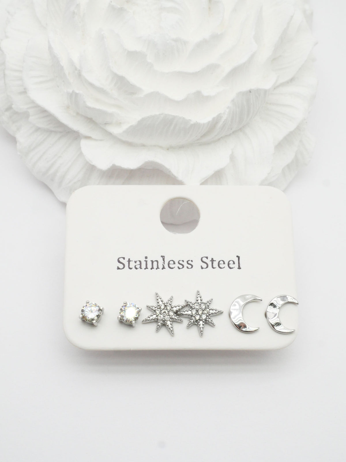 Lot 3 paires boucles d’oreilles - ARGENTÉ