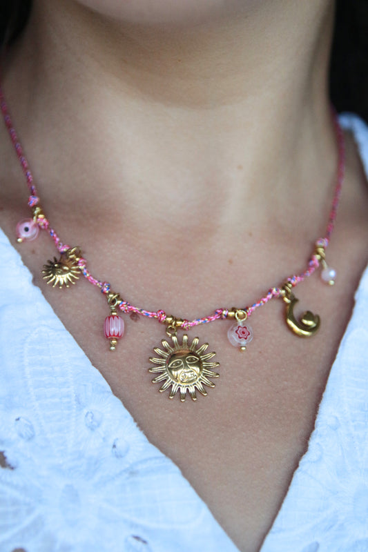 Collier cordon rose  - ALOHA