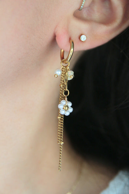 Boucles d'oreilles pendantes fleurs - LOLITA