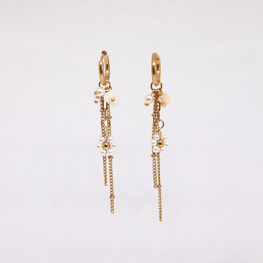 Boucles d'oreilles pendantes fleurs - LOLITA