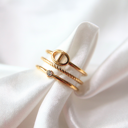 Bague dorée marine - LOVINA