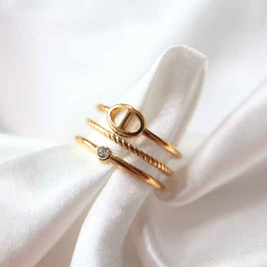 Bague dorée marine - LOVINA