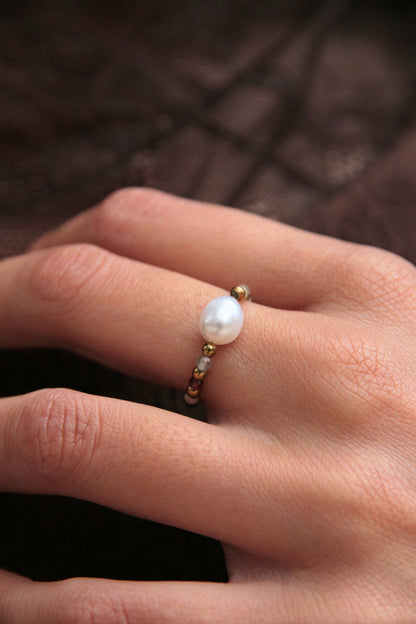 Bague perle d'eau douce - ALMA