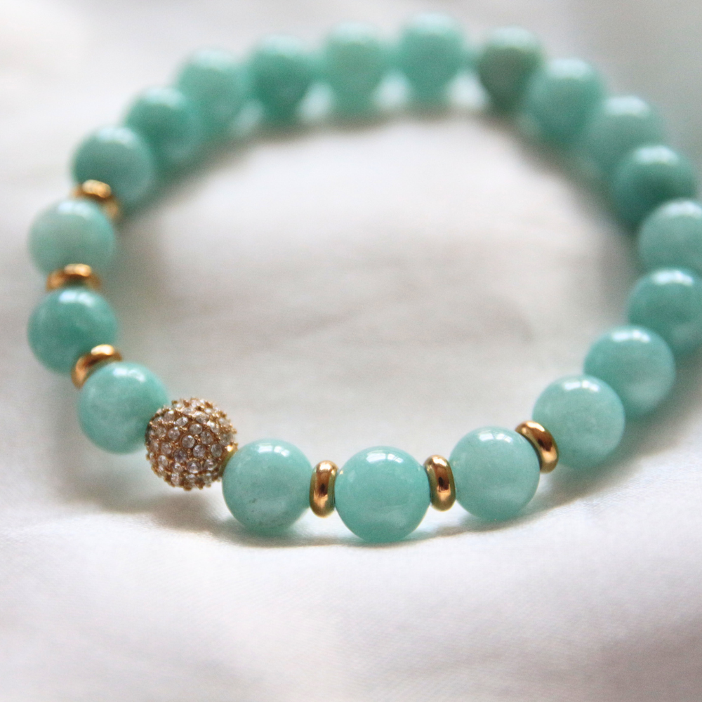 Bracelet pierres naturelles - AIGUE MARINE