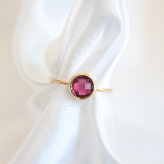 Bague pierre rose