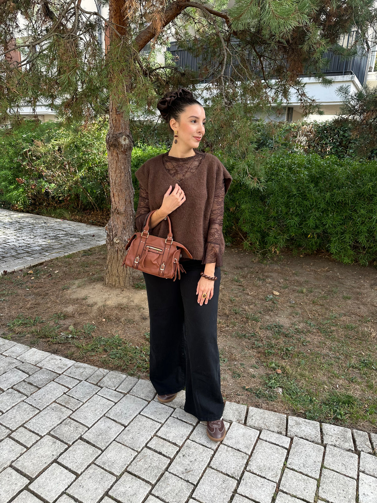 Sac bandoulière camel - NAYA