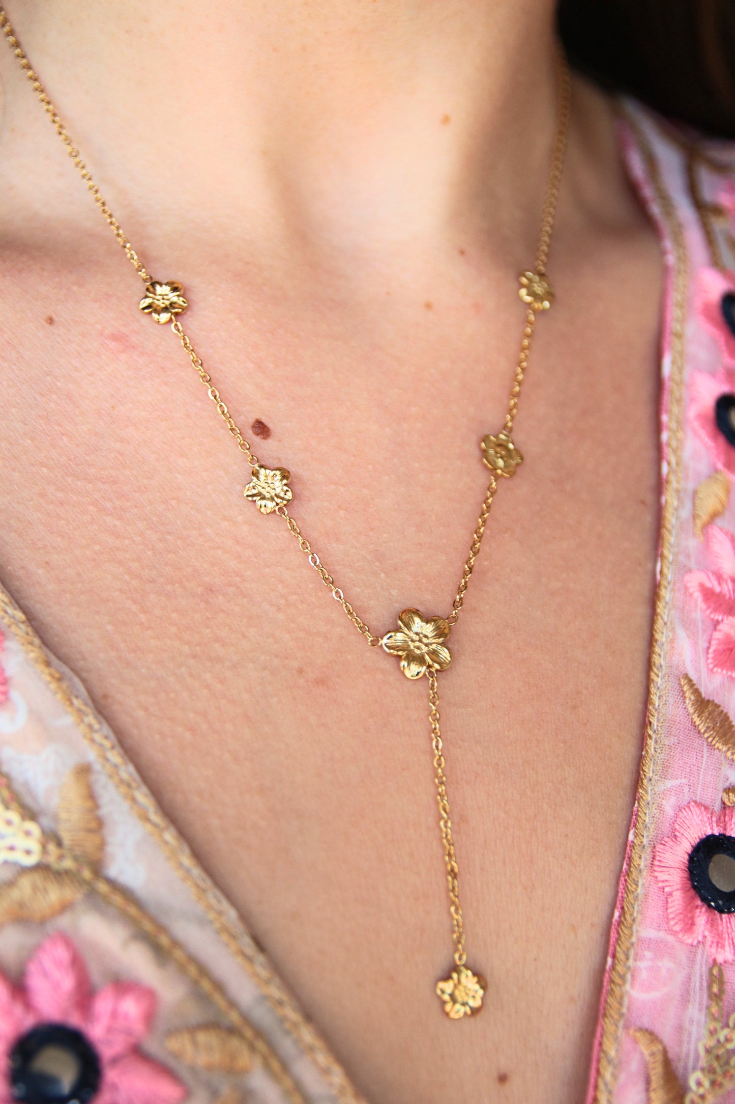 Collier Y fleurs - MONOI