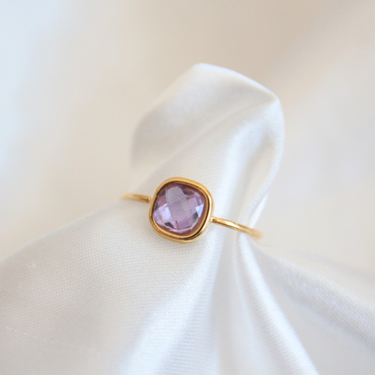 Bague pierre violette