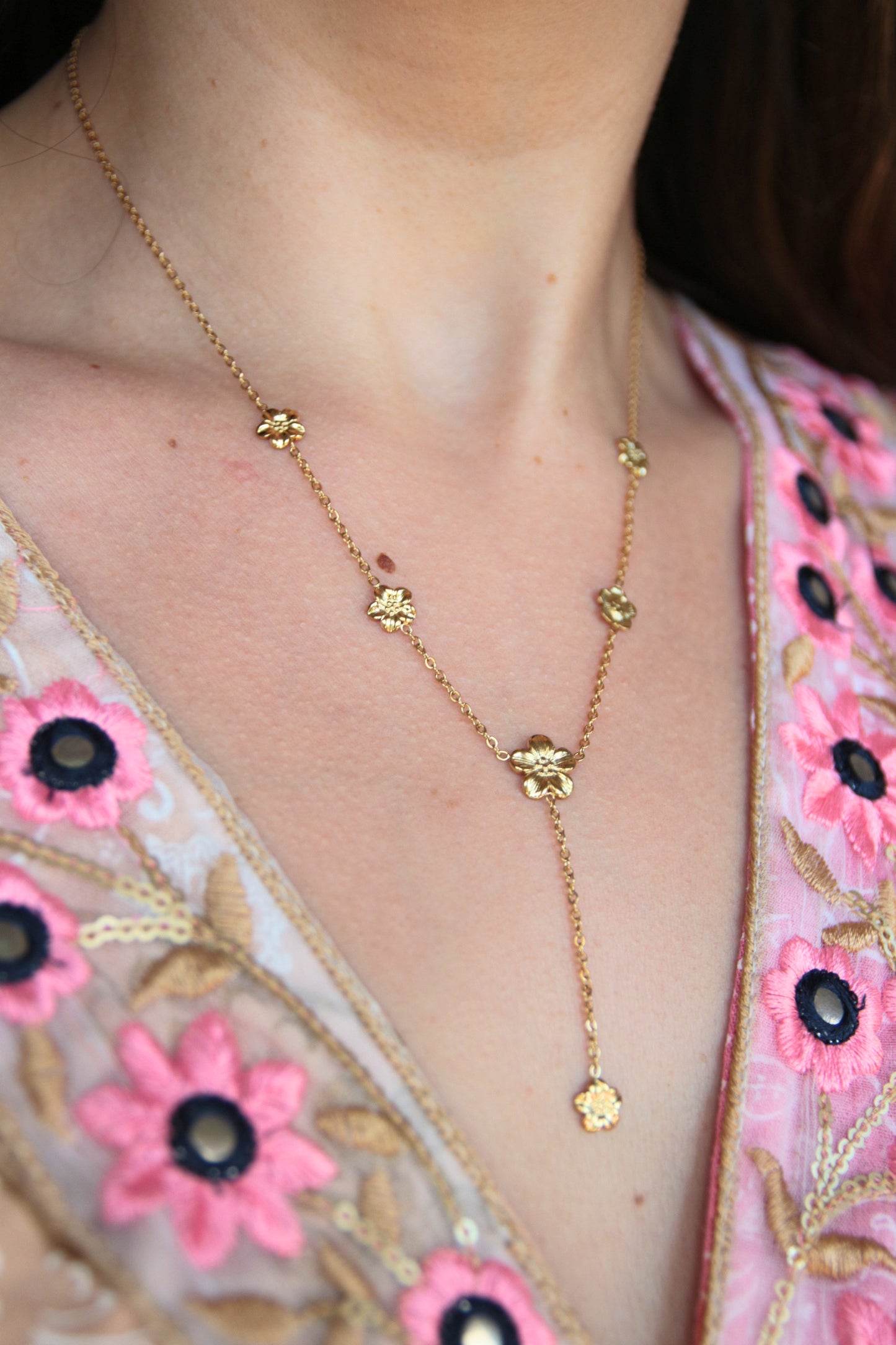 Collier Y fleurs - MONOI