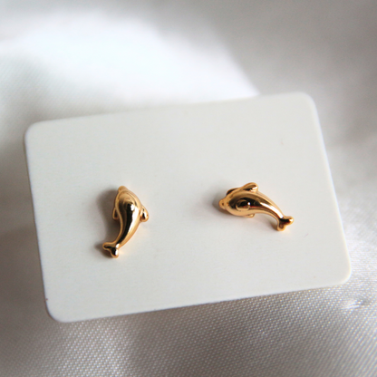 Boucles d'oreilles puces dauphins