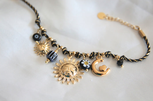 Bracelet cordon noir - ALOHA
